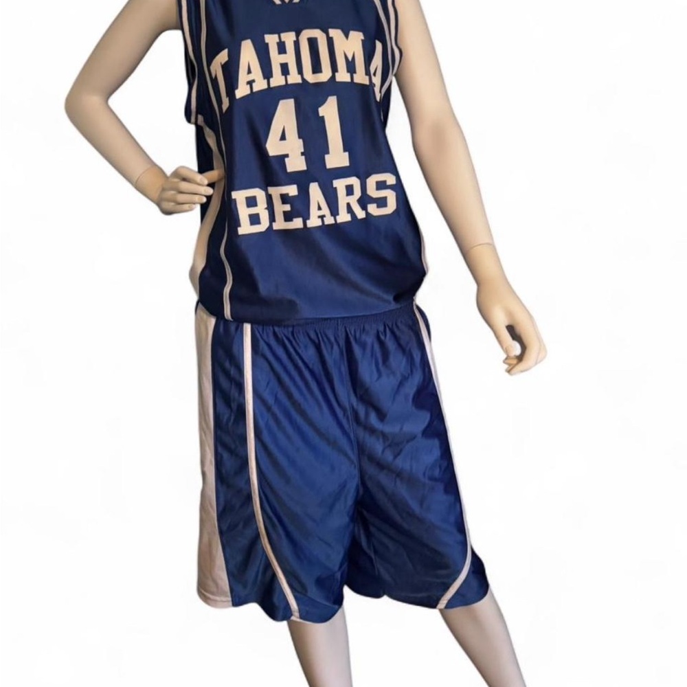 Blue Tahoma Bears Basketball Jersey and Shorts Set